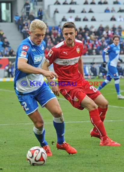 1. Fußball Bundesliga TSG 1899 Hoffenheim -VfB Stuttgart in der Wirsol Rhein Neckar Arena Sinsheim 14.02.2015  (© Fotostand / Loerz)