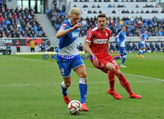 1. Fußball Bundesliga TSG 1899 Hoffenheim -VfB Stuttgart in der Wirsol Rhein Neckar Arena Sinsheim 14.02.2015  (© Fotostand / Loerz)