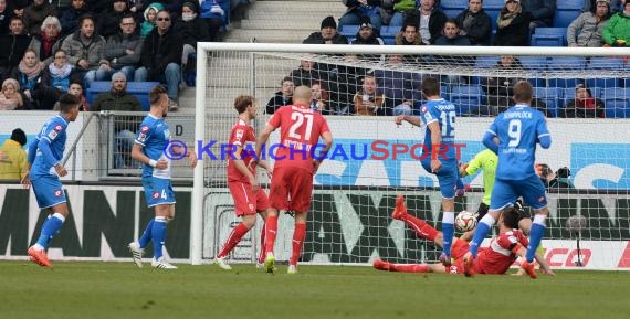 1. Fußball Bundesliga TSG 1899 Hoffenheim -VfB Stuttgart in der Wirsol Rhein Neckar Arena Sinsheim 14.02.2015  (© Fotostand / Loerz)