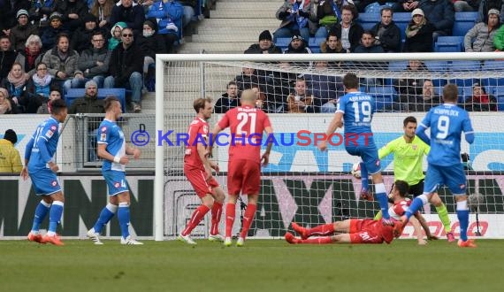 1. Fußball Bundesliga TSG 1899 Hoffenheim -VfB Stuttgart in der Wirsol Rhein Neckar Arena Sinsheim 14.02.2015  (© Fotostand / Loerz)