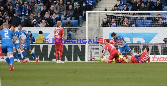 1. Fußball Bundesliga TSG 1899 Hoffenheim -VfB Stuttgart in der Wirsol Rhein Neckar Arena Sinsheim 14.02.2015  (© Fotostand / Loerz)