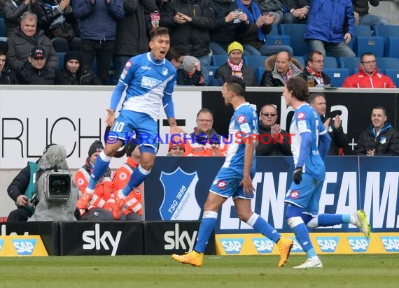 1. Fußball Bundesliga TSG 1899 Hoffenheim -VfB Stuttgart in der Wirsol Rhein Neckar Arena Sinsheim 14.02.2015  (© Fotostand / Loerz)