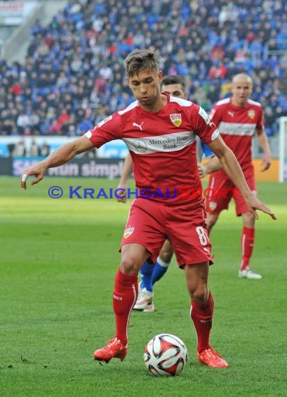 1. Fußball Bundesliga TSG 1899 Hoffenheim -VfB Stuttgart in der Wirsol Rhein Neckar Arena Sinsheim 14.02.2015  (© Fotostand / Loerz)