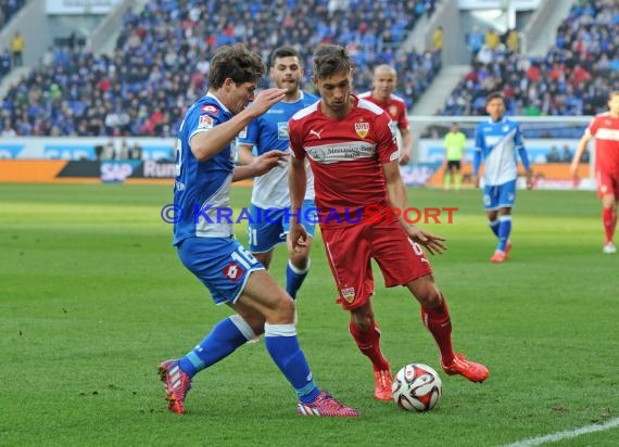 1. Fußball Bundesliga TSG 1899 Hoffenheim -VfB Stuttgart in der Wirsol Rhein Neckar Arena Sinsheim 14.02.2015  (© Fotostand / Loerz)