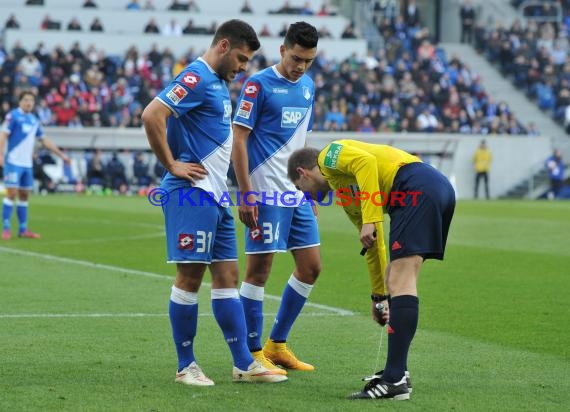 1. Fußball Bundesliga TSG 1899 Hoffenheim -VfB Stuttgart in der Wirsol Rhein Neckar Arena Sinsheim 14.02.2015  (© Fotostand / Loerz)