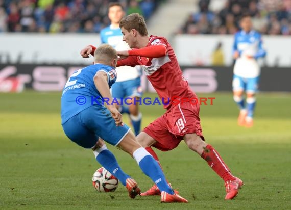 1. Fußball Bundesliga TSG 1899 Hoffenheim -VfB Stuttgart in der Wirsol Rhein Neckar Arena Sinsheim 14.02.2015  (© Fotostand / Loerz)