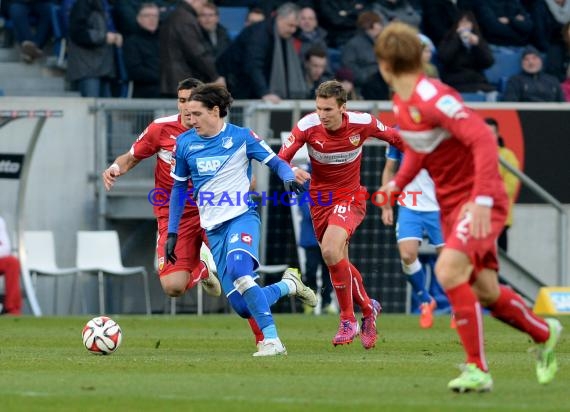 1. Fußball Bundesliga TSG 1899 Hoffenheim -VfB Stuttgart in der Wirsol Rhein Neckar Arena Sinsheim 14.02.2015  (© Fotostand / Loerz)