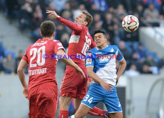 1. Fußball Bundesliga TSG 1899 Hoffenheim -VfB Stuttgart in der Wirsol Rhein Neckar Arena Sinsheim 14.02.2015  (© Fotostand / Loerz)