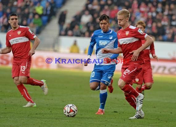 1. Fußball Bundesliga TSG 1899 Hoffenheim -VfB Stuttgart in der Wirsol Rhein Neckar Arena Sinsheim 14.02.2015  (© Fotostand / Loerz)