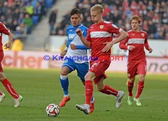 1. Fußball Bundesliga TSG 1899 Hoffenheim -VfB Stuttgart in der Wirsol Rhein Neckar Arena Sinsheim 14.02.2015  (© Fotostand / Loerz)