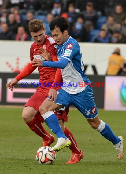 1. Fußball Bundesliga TSG 1899 Hoffenheim -VfB Stuttgart in der Wirsol Rhein Neckar Arena Sinsheim 14.02.2015  (© Fotostand / Loerz)