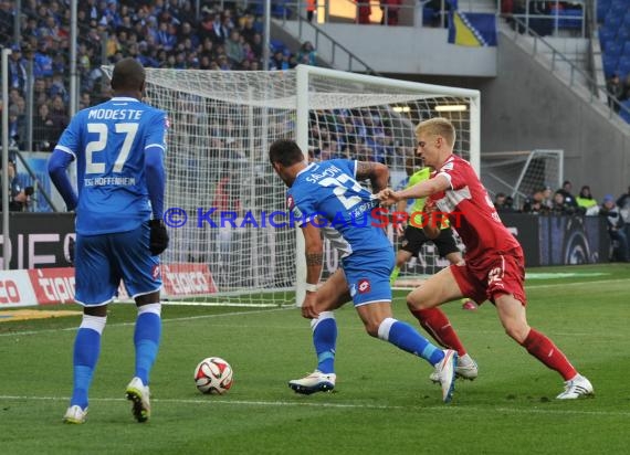 1. Fußball Bundesliga TSG 1899 Hoffenheim -VfB Stuttgart in der Wirsol Rhein Neckar Arena Sinsheim 14.02.2015  (© Fotostand / Loerz)