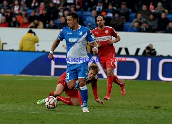 1. Fußball Bundesliga TSG 1899 Hoffenheim -VfB Stuttgart in der Wirsol Rhein Neckar Arena Sinsheim 14.02.2015  (© Fotostand / Loerz)