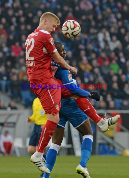 1. Fußball Bundesliga TSG 1899 Hoffenheim -VfB Stuttgart in der Wirsol Rhein Neckar Arena Sinsheim 14.02.2015  (© Fotostand / Loerz)