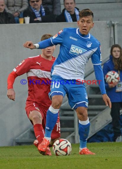 1. Fußball Bundesliga TSG 1899 Hoffenheim -VfB Stuttgart in der Wirsol Rhein Neckar Arena Sinsheim 14.02.2015  (© Fotostand / Loerz)