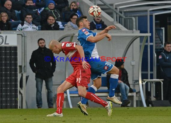 1. Fußball Bundesliga TSG 1899 Hoffenheim -VfB Stuttgart in der Wirsol Rhein Neckar Arena Sinsheim 14.02.2015  (© Fotostand / Loerz)