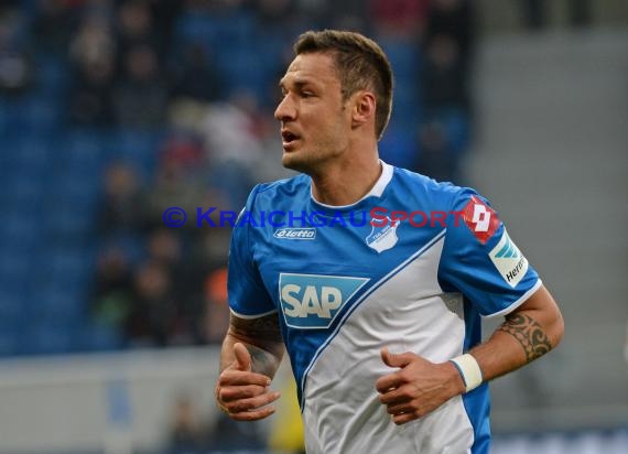 1. Fußball Bundesliga TSG 1899 Hoffenheim -VfB Stuttgart in der Wirsol Rhein Neckar Arena Sinsheim 14.02.2015  (© Fotostand / Loerz)