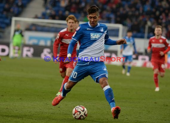 1. Fußball Bundesliga TSG 1899 Hoffenheim -VfB Stuttgart in der Wirsol Rhein Neckar Arena Sinsheim 14.02.2015  (© Fotostand / Loerz)