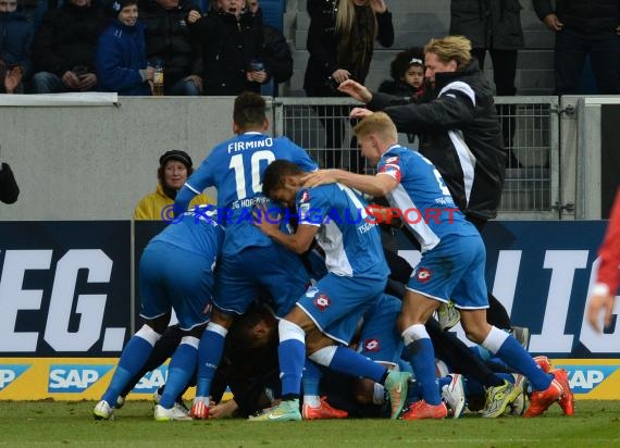 1. Fußball Bundesliga TSG 1899 Hoffenheim -VfB Stuttgart in der Wirsol Rhein Neckar Arena Sinsheim 14.02.2015  (© Fotostand / Loerz)