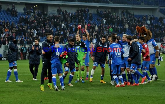 1. Fußball Bundesliga TSG 1899 Hoffenheim -VfB Stuttgart in der Wirsol Rhein Neckar Arena Sinsheim 14.02.2015  (© Fotostand / Loerz)