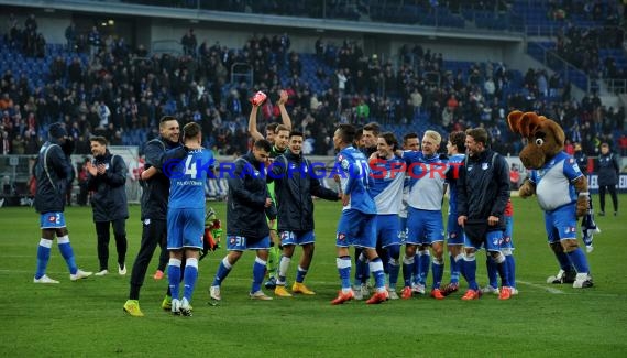 1. Fußball Bundesliga TSG 1899 Hoffenheim -VfB Stuttgart in der Wirsol Rhein Neckar Arena Sinsheim 14.02.2015  (© Fotostand / Loerz)