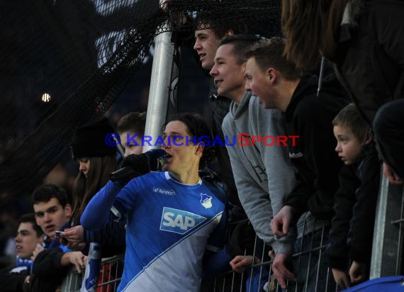 1. Fußball Bundesliga TSG 1899 Hoffenheim -VfB Stuttgart in der Wirsol Rhein Neckar Arena Sinsheim 14.02.2015  (© Fotostand / Loerz)