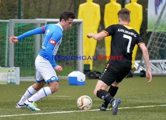 EnBW-Oberliga B-Junioren BaWü TSG 1899 Hoffenheim II gegen Karlsruher SC II 02.04.2016 (© Siegfried Lörz)