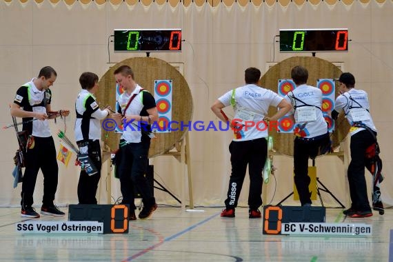 1. Bundesliga Süd Bogenschützen 4. Wettkampftag bei der SSG Vogel Östringen als Gastgeber  in der Stadthalle in Östringen (© Siegfried Lörz)