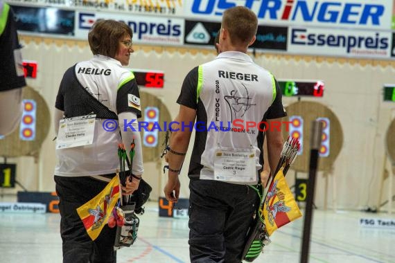 1. Bundesliga Süd Bogenschützen 4. Wettkampftag bei der SSG Vogel Östringen als Gastgeber  in der Stadthalle in Östringen (© Siegfried Lörz)