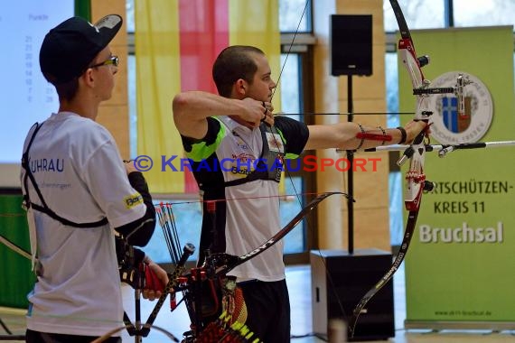 1. Bundesliga Süd Bogenschützen 4. Wettkampftag bei der SSG Vogel Östringen als Gastgeber  in der Stadthalle in Östringen (© Siegfried Lörz)