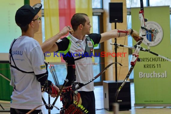 1. Bundesliga Süd Bogenschützen 4. Wettkampftag bei der SSG Vogel Östringen als Gastgeber  in der Stadthalle in Östringen (© Siegfried Lörz)