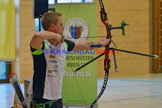 1. Bundesliga Süd Bogenschützen 4. Wettkampftag bei der SSG Vogel Östringen als Gastgeber  in der Stadthalle in Östringen (© Siegfried Lörz)