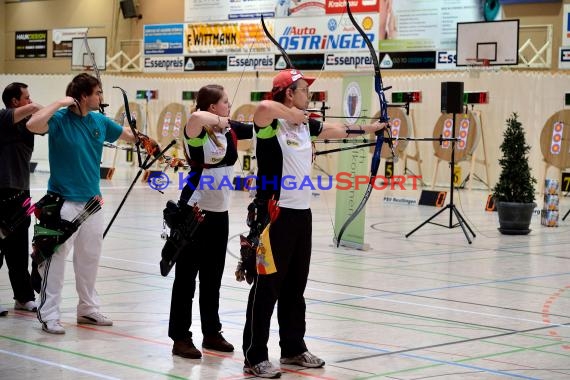 1. Bundesliga Süd Bogenschützen 4. Wettkampftag bei der SSG Vogel Östringen als Gastgeber  in der Stadthalle in Östringen (© Siegfried Lörz)