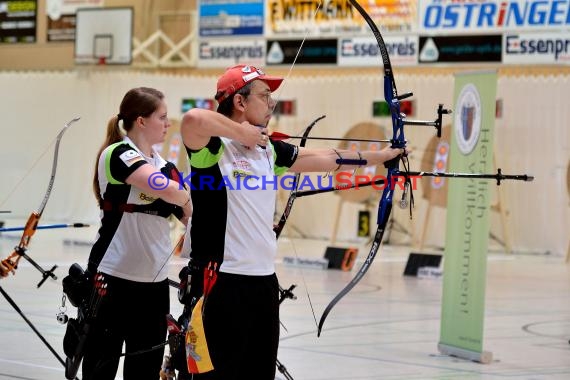 1. Bundesliga Süd Bogenschützen 4. Wettkampftag bei der SSG Vogel Östringen als Gastgeber  in der Stadthalle in Östringen (© Siegfried Lörz)