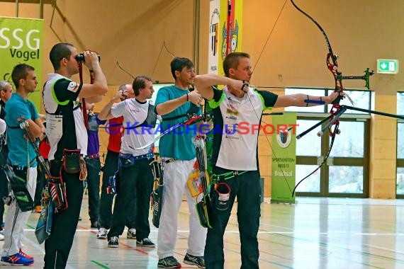 1. Bundesliga Süd Bogenschützen 4. Wettkampftag bei der SSG Vogel Östringen als Gastgeber  in der Stadthalle in Östringen (© Siegfried Lörz)