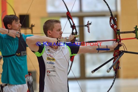 1. Bundesliga Süd Bogenschützen 4. Wettkampftag bei der SSG Vogel Östringen als Gastgeber  in der Stadthalle in Östringen (© Siegfried Lörz)