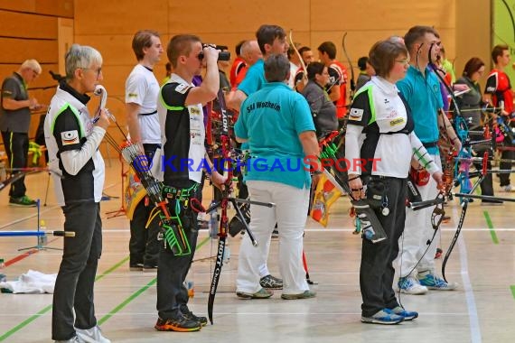 1. Bundesliga Süd Bogenschützen 4. Wettkampftag bei der SSG Vogel Östringen als Gastgeber  in der Stadthalle in Östringen (© Siegfried Lörz)