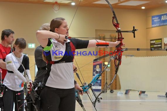 1. Bundesliga Süd Bogenschützen 4. Wettkampftag bei der SSG Vogel Östringen als Gastgeber  in der Stadthalle in Östringen (© Siegfried Lörz)