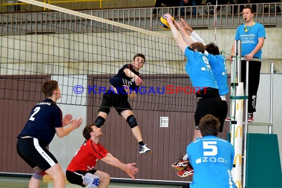 Volleyball Herren Verbandsliga SG Sinsheim/Waibstadt/Helmstadt gegen VSG Kleinsteinbach 25.03.2017 (© Siegfried Lörz)