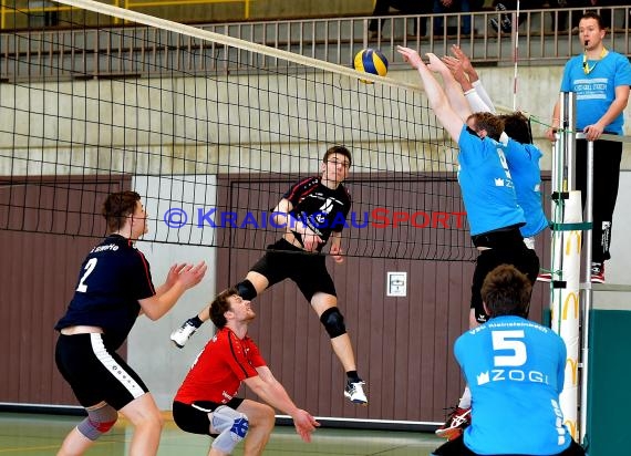 Volleyball Herren Verbandsliga SG Sinsheim/Waibstadt/Helmstadt gegen VSG Kleinsteinbach 25.03.2017 (© Siegfried Lörz)