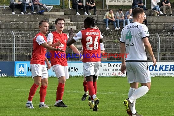 Saison 22/23 Verbandsliga Baden VfB Eppingen vs FC Olympia Kirrlach (© Siegfried Lörz)