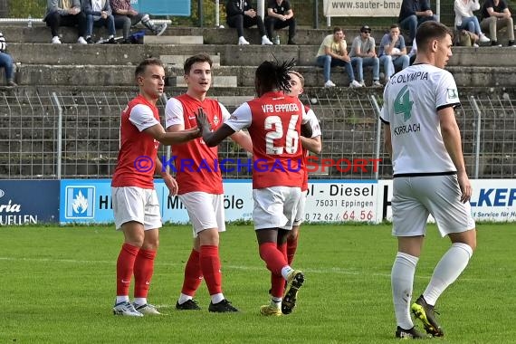 Saison 22/23 Verbandsliga Baden VfB Eppingen vs FC Olympia Kirrlach (© Siegfried Lörz)