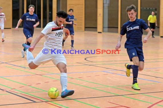 Futsal-Kreismeisterschaften Sinsheim A-Junioren in der Kraichgauhalle in Gemmingen - VFB Eppingen vs JSG Helmstadt/Neckarbischofsheim/Reichartshausen (© Siegfried Lörz)