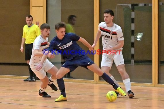 Futsal-Kreismeisterschaften Sinsheim A-Junioren in der Kraichgauhalle in Gemmingen - VFB Eppingen vs JSG Helmstadt/Neckarbischofsheim/Reichartshausen (© Siegfried Lörz)