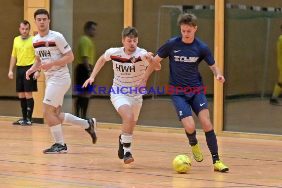 Futsal-Kreismeisterschaften Sinsheim A-Junioren in der Kraichgauhalle in Gemmingen - VFB Eppingen vs JSG Helmstadt/Neckarbischofsheim/Reichartshausen (© Siegfried Lörz)