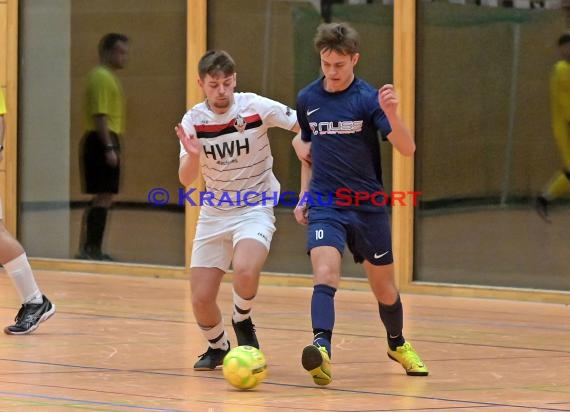 Futsal-Kreismeisterschaften Sinsheim A-Junioren in der Kraichgauhalle in Gemmingen - VFB Eppingen vs JSG Helmstadt/Neckarbischofsheim/Reichartshausen (© Siegfried Lörz)