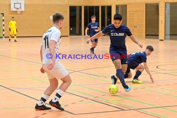 Futsal-Kreismeisterschaften Sinsheim A-Junioren in der Kraichgauhalle in Gemmingen - VFB Eppingen vs JSG Helmstadt/Neckarbischofsheim/Reichartshausen (© Siegfried Lörz)