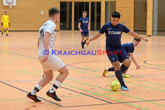 Futsal-Kreismeisterschaften Sinsheim A-Junioren in der Kraichgauhalle in Gemmingen - VFB Eppingen vs JSG Helmstadt/Neckarbischofsheim/Reichartshausen (© Siegfried Lörz)