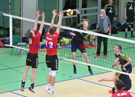 2022/23 Volleyball Herren Oberliga SG Helmstadt/Sinsheim vs VC Weil (© Siegfried Lörz)