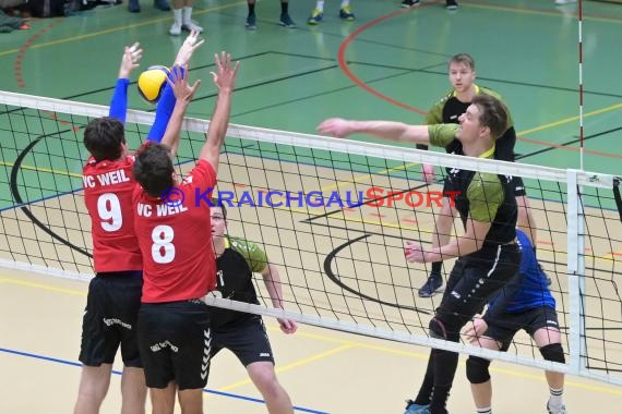 2022/23 Volleyball Herren Oberliga SG Helmstadt/Sinsheim vs VC Weil (© Siegfried Lörz)